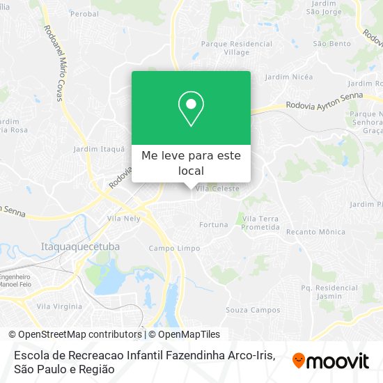 Escola de Recreacao Infantil Fazendinha Arco-Iris mapa
