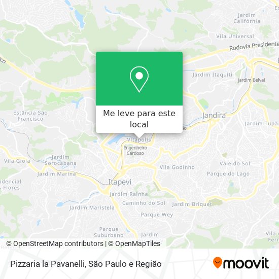 Pizzaria la Pavanelli mapa
