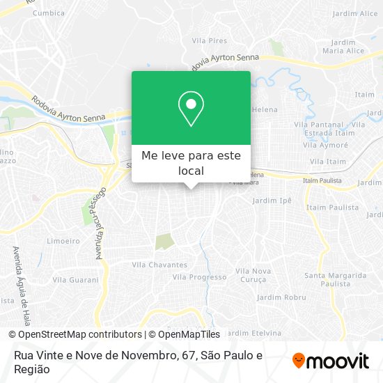 Rua Vinte e Nove de Novembro, 67 mapa