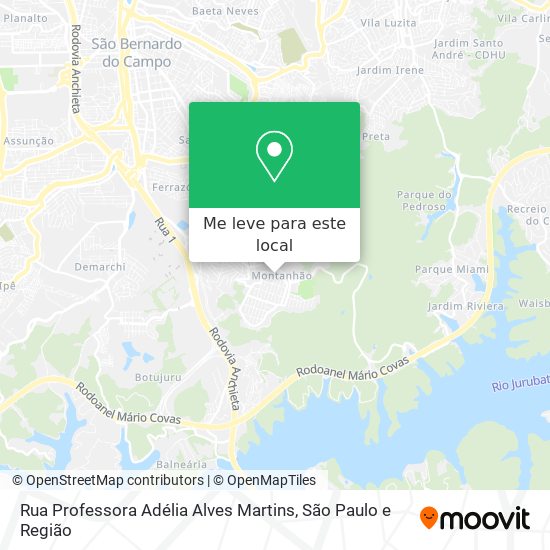 Rua Professora Adélia Alves Martins mapa