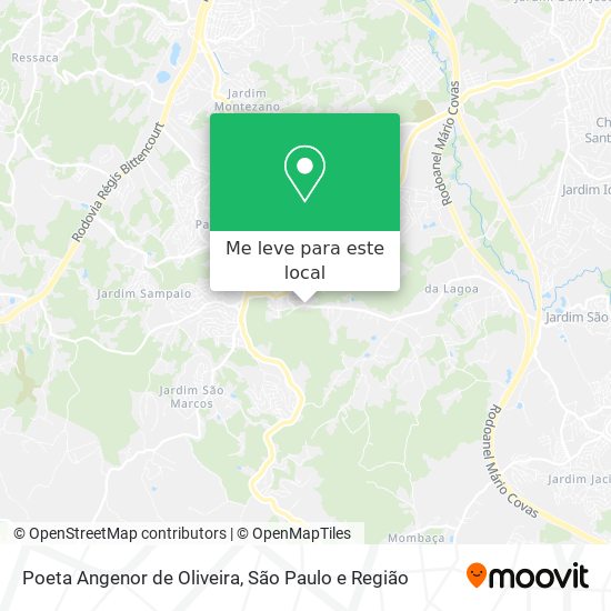 Poeta Angenor de Oliveira mapa