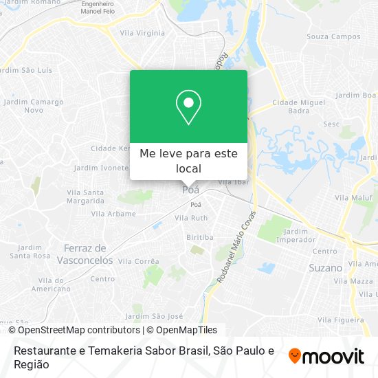 Restaurante e Temakeria Sabor Brasil mapa