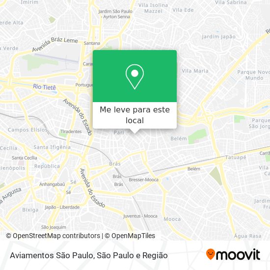 Aviamentos São Paulo mapa