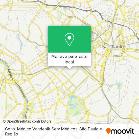 Cons. Médico Vandebilt Serv Médicos mapa