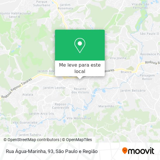 Rua Água-Marinha, 93 mapa