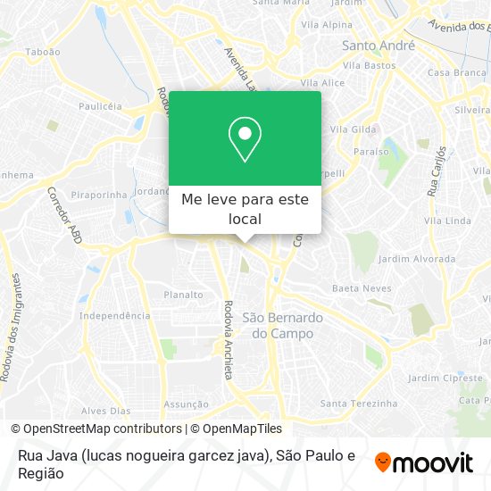 Rua Java (lucas nogueira garcez java) mapa