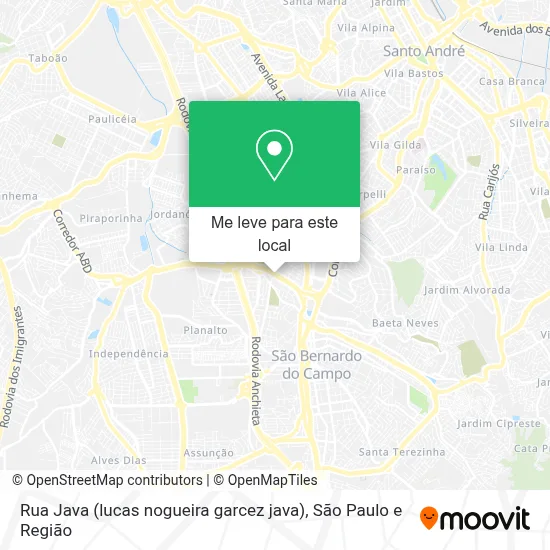 Rua Java (lucas nogueira garcez java) mapa
