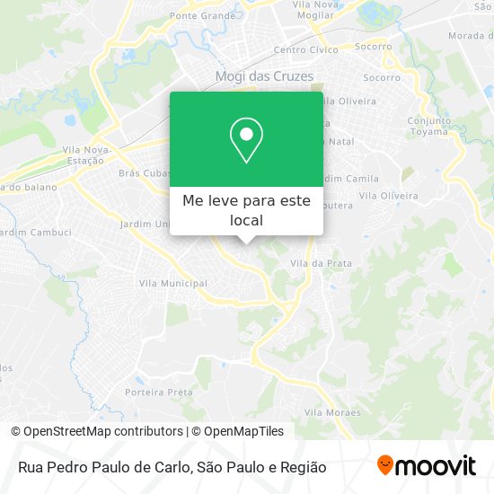 Rua Pedro Paulo de Carlo mapa