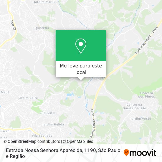Estrada Nossa Senhora Aparecida, 1190 mapa