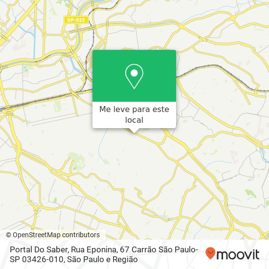 Portal Do Saber, Rua Eponina, 67 Carrão São Paulo-SP 03426-010 mapa