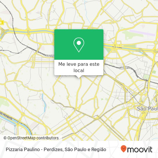 Pizzaria Paulino - Perdizes, Rua João Ramalho Perdizes São Paulo-SP 05008-002 mapa