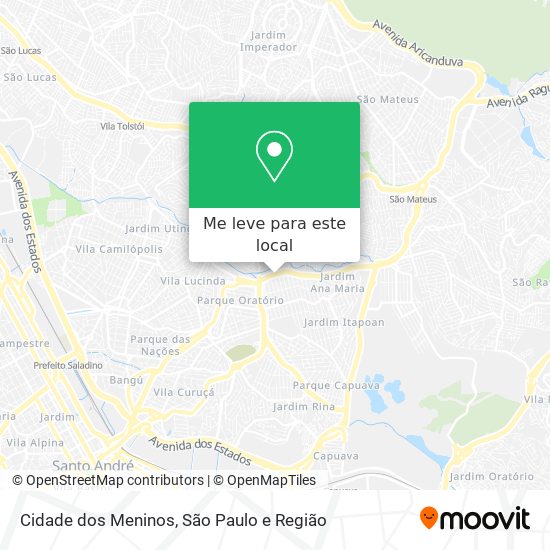 Cidade dos Meninos mapa