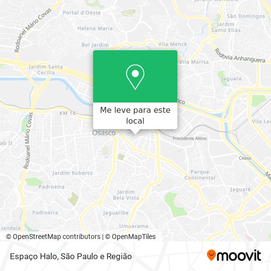 Espaço Halo mapa