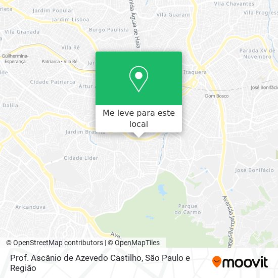 Prof. Ascânio de Azevedo Castilho mapa