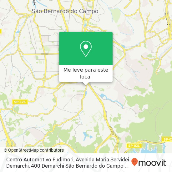 Centro Automotivo Fudimori, Avenida Maria Servidei Demarchi, 400 Demarchi São Bernardo do Campo-SP 09820-000 mapa