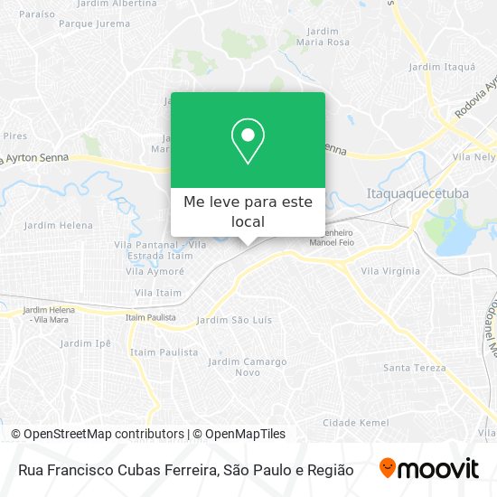 Rua Francisco Cubas Ferreira mapa