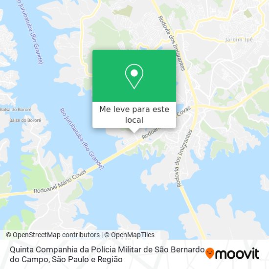 Quinta Companhia da Polícia Militar de São Bernardo do Campo mapa