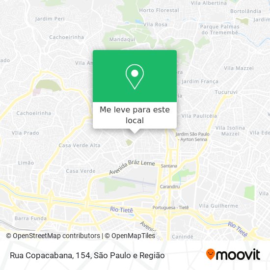 Rua Copacabana, 154 mapa