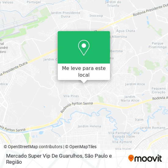 Mercado Super Vip De Guarulhos mapa