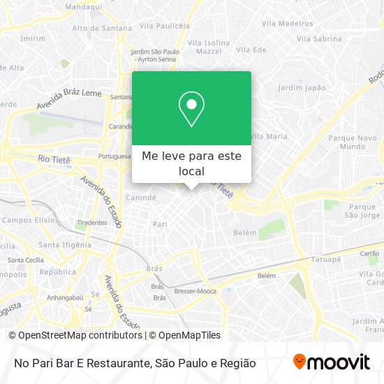 No Pari Bar E Restaurante mapa