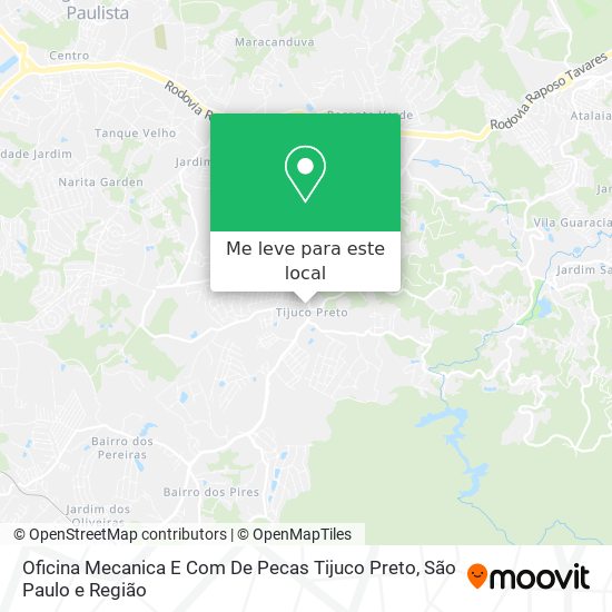 Oficina Mecanica E Com De Pecas Tijuco Preto mapa