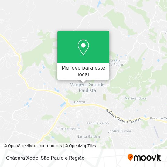 Chácara Xodó mapa