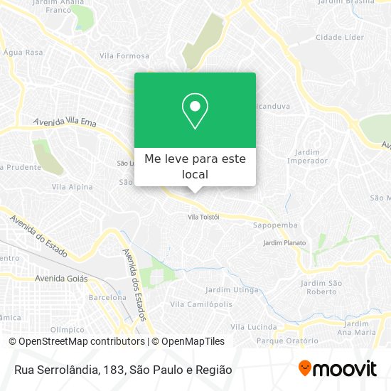 Rua Serrolândia, 183 mapa