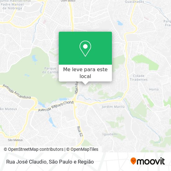 Rua José Claudio mapa