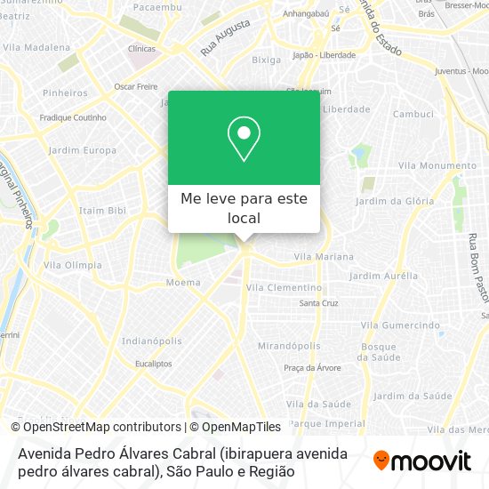 Avenida Pedro Álvares Cabral (ibirapuera avenida pedro álvares cabral) mapa