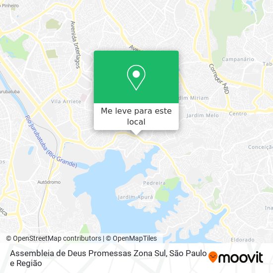 Assembleia de Deus Promessas Zona Sul mapa