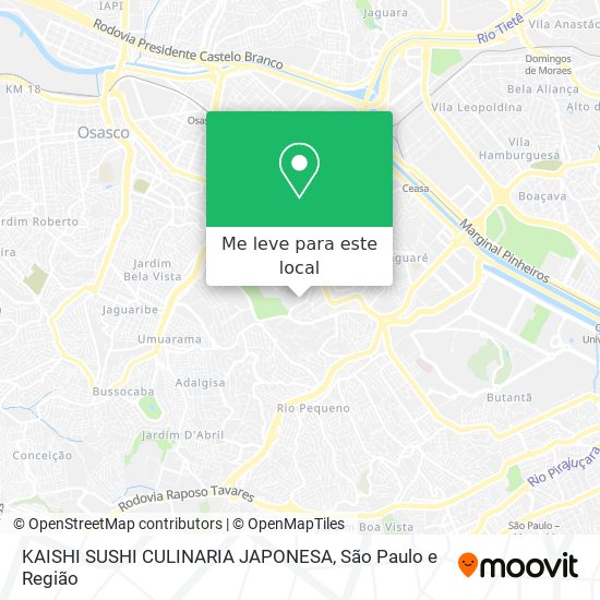 KAISHI SUSHI CULINARIA JAPONESA mapa