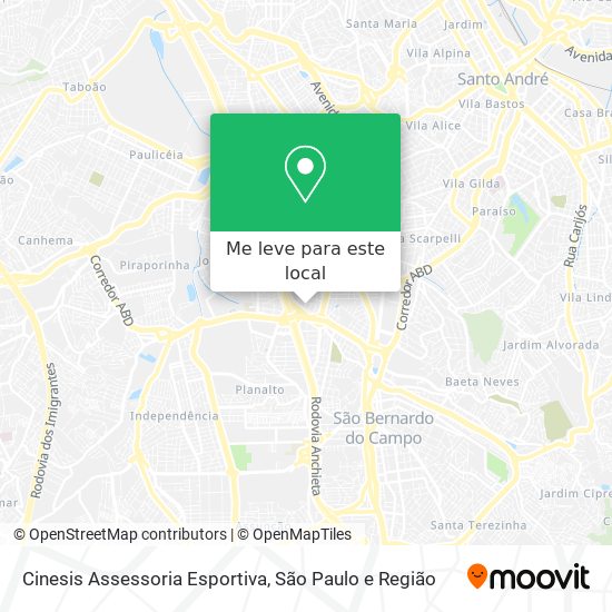 Cinesis Assessoria Esportiva mapa