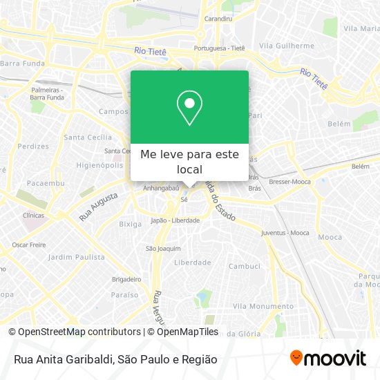 Rua Anita Garibaldi mapa