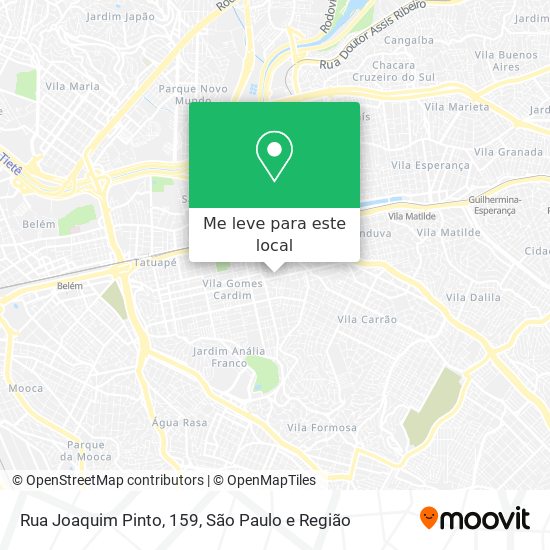 Rua Joaquim Pinto, 159 mapa