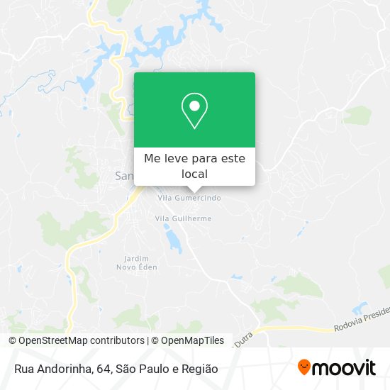 Rua Andorinha, 64 mapa