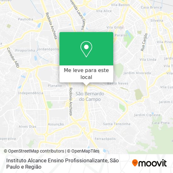 Instituto Alcance Ensino Profissionalizante mapa
