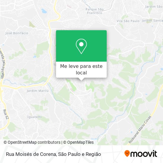 Rua Moisés de Corena mapa