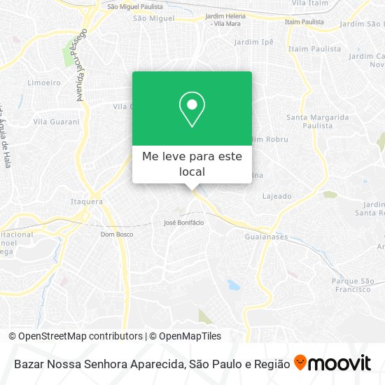 Bazar Nossa Senhora Aparecida mapa