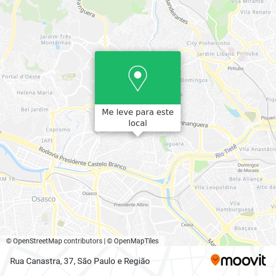 Rua Canastra, 37 mapa