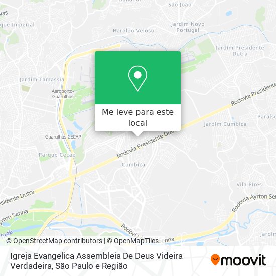 Igreja Evangelica Assembleia De Deus Videira Verdadeira mapa