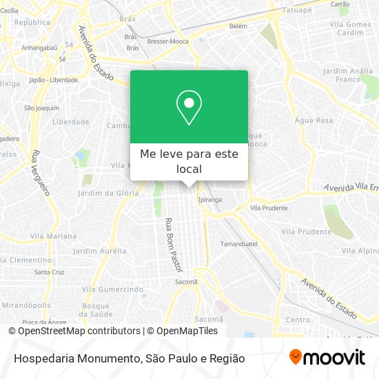 Hospedaria Monumento mapa