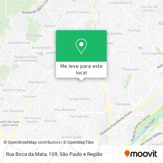 Rua Boca da Mata, 109 mapa