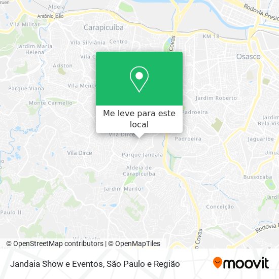 Jandaia Show e Eventos mapa