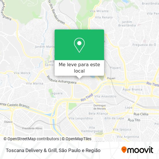 Toscana Delivery & Grill mapa