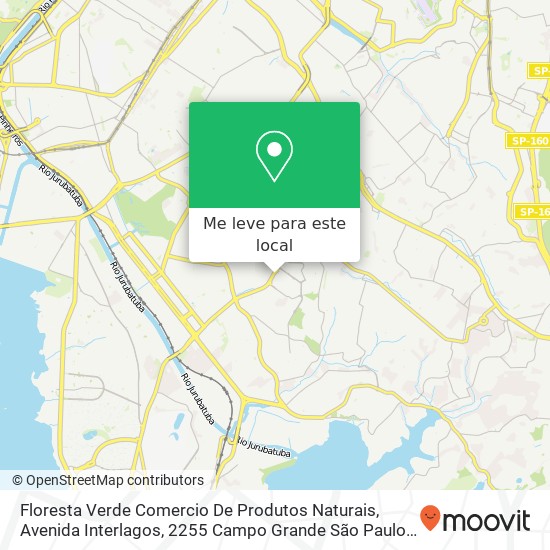 Floresta Verde Comercio De Produtos Naturais, Avenida Interlagos, 2255 Campo Grande São Paulo-SP 04661-100 mapa