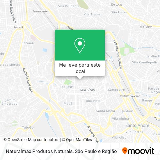 Naturalmax Produtos Naturais mapa