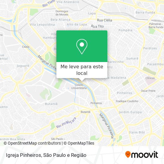 Igreja Pinheiros mapa