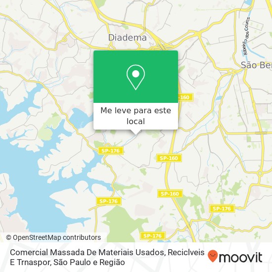 Comercial Massada De Materiais Usados, Reciclveis E Trnaspor, Rua das Perobas, 901 Eldorado Diadema-SP 09973-340 mapa