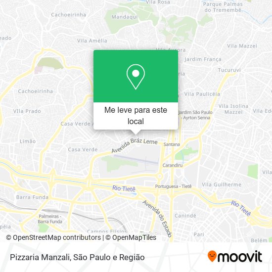 Pizzaria Manzali mapa