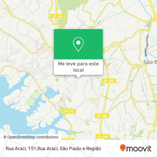 Rua Araci, 151,Rua Araci, Conceição Diadema-SP mapa